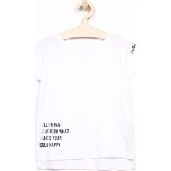 Pepe Jeans - Top dziecięcy Roxana 116-176 cm. Białe bluzki dziewczęce Pepe Jeans, bez wzorów, z bawełny, z okrągłym kołnierzem, z krótkim rękawem, krótkie, bez kaptura. W wyprzedaży za 89,90 zł.