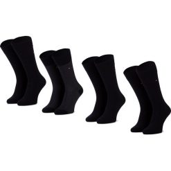 Zestaw 4 par wysokich skarpet unisex TOMMY HILFIGER - 429001001 Black 200. Czarne skarpetki damskie TOMMY HILFIGER, bez wzorów, z elastanu. Za 109,99 zł.