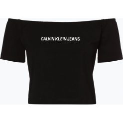 Calvin Klein Jeans - T-shirt damski, czarny. Czarne t-shirty damskie Calvin Klein Jeans, s, bez wzorów, z jeansu, bez kołnierzyka. Za 99,95 zł.
