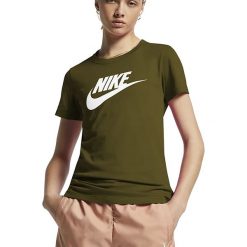NIKE SPORTSWEAR ESSENTIAL > BV6169-368. Koszulki damskie Nike, xl, bez wzorów, z bawełny, street, z kontrastowym kołnierzykiem. Za 99,99 zł.