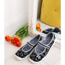 Tenisówki dziecięce Befado 114Y348 Granatowe. Trampki dziewczęce Befado, bez wzorów, z tkaniny, bez zapięcia. Za 46,00 zł.