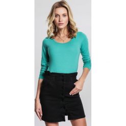Miętowa Bluzka Bluzka Make Off. Zielone bluzki damskie marki other, xl, bez wzorów, bez kołnierzyka, z długim rękawem. Za 29,99 zł.