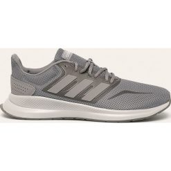 Adidas - Buty Runfalcon. Szare sneakersy męskie Adidas, ze skóry, na sznurówki. W wyprzedaży za 179,90 zł.