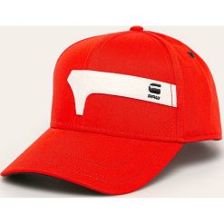 G-Star Raw - Czapka. Pomarańczowe czapki męskie G-Star RAW, z aplikacjami, z bawełny, retro. Za 149,90 zł.