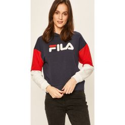 Fila - Bluza. Żółte bluzy damskie Fila, s, z aplikacjami, z bawełny, bez rękawów, z kapturem. Za 319,90 zł.