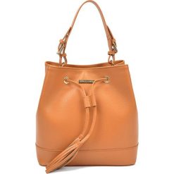 Torebki klasyczne damskie: Skórzana torebka w kolorze jasnobrązowym – (S)27 x (W)29 x (G)17,5 cm