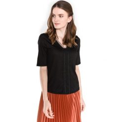 Vero Moda Pina Koszulka Czarny. Czarne koszulki damskie Vero Moda, xs, w koronkowe wzory, z poliesteru, bez kołnierzyka, z krótkim rękawem. Za 131,95 zł.