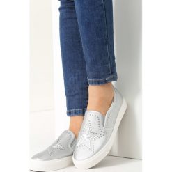 Trampki i tenisówki damskie: Srebrne Slip On Omes