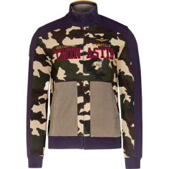 Bluza AERONAUTICA MILITARE. Zielone bluzy męskie Aeronautica Militare, z aplikacjami, z bawełny, militarne, ze stójką, bez rękawów, bez kaptura. W wyprzedaży za 504,00 zł.
