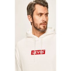 Levi's - Bluza. Białe bluzy męskie Levi's®, s, z aplikacjami, z bawełny, z kapturem, bez rękawów, z kapturem. Za 279,90 zł.