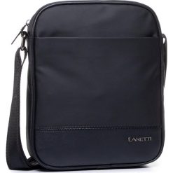 Saszetka LANETTI - BMR-U-026-10-03 Black. Czarne torby męskie skórzane Lanetti, bez wzorów, ze skóry ekologicznej, młodzieżowe. Za 99,99 zł.