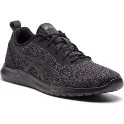 Buty ASICS - Kanmei 2 1021A011 Dark Grey/Black 021. Czarne buty sportowe męskie marki Asics, z materiału, na sznurówki, do biegania. Za 239,00 zł.
