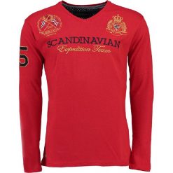 T-shirty męskie z nadrukiem: Koszulka „Jevin” w kolorze czerwonym