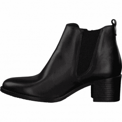 Tamaris botki damskie 25043 41 czarne. Czarne botki damskie Tamaris, bez obcasa, bez zapięcia. W wyprzedaży za 249,00 zł.