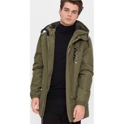 Parka z nadrukami - Khaki. Brązowe parki męskie House, s, z nadrukiem. Za 229,99 zł.