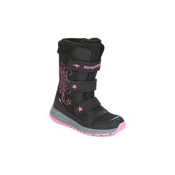 Śniegowce Dziecko Kangaroos K STAR BOOT RTX. Czarne kozaki dziewczęce KangaROOS, bez wzorów, bez obcasa. Za 207,20 zł.