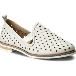 Półbuty CAPRICE - 9-24500-20 White Metallic 138. Białe półbuty damskie skórzane Caprice, na płaskiej podeszwie. W wyprzedaży za 179,00 zł.