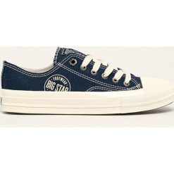 Big Star - Tenisówki. Niebieskie trampki i tenisówki damskie BIG STAR, bez wzorów, z gumy, bez zapięcia. W wyprzedaży za 79,90 zł.