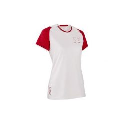 Koszulka do piłki nożnej FF100 damska Polska. Koszulki damskie KIPSTA, m, z bawełny. Za 44,99 zł.