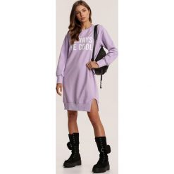 Lawendowa Sukienka Urixalim. Fioletowe sukienki damskie Renee, xl, bez wzorów, bez kołnierzyka, bez rękawów, mini. Za 79,99 zł.