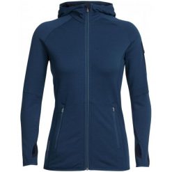 Icebreaker Bluza Wmns Atom Ls Zip Hood Largo/Midnight Navy L. Niebieskie bluzy sportowe damskie marki Icebreaker, l, z wełny. W wyprzedaży za 449,00 zł.