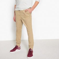 Spodnie dresowe. Brązowe spodnie dresowe dziewczęce marki La Redoute Collections, z bawełny. Za 96,98 zł.