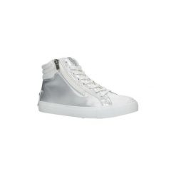 Tenisówki damskie: Buty Big Star Białe sneakersy trampki sznurowane z ozdobnym suwakiem BB274727