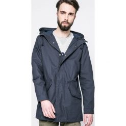 Jack & Jones - Kurtka. Niebieskie płaszcze męskie Jack & Jones, xl, bez wzorów, z bawełny, długie, z kapturem. W wyprzedaży za 99,90 zł.