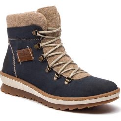 Kozaki RIEKER - Z8604-14 Blau. Niebieskie buty zimowe męskie marki Rieker, z materiału. Za 269,00 zł.