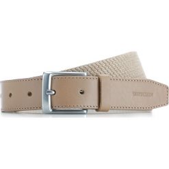 Pasek męski. Niebieskie paski męskie Wittchen, w paski, ze skóry, eleganckie. W wyprzedaży za 119,90 zł.