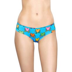 Happy Socks - Figi Keith Haring Running Hearts. Niebieskie figi damskie marki Happy Socks, l, z elastanu. Za 79,90 zł.