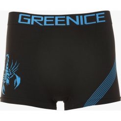 Czarno-Niebieskie Bokserki Alcithea. Czarne bokserki męskie Born2be, bez wzorów. W wyprzedaży za 19,99 zł.