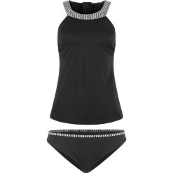 Tankini (2 części), zrównoważony produkt bonprix czarny. Czarne stroje kąpielowe damskie bonprix, w paski. Za 129,99 zł.