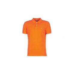 Koszulki polo z krótkim rękawem Benetton MADALO. Pomarańczowe koszulki męskie Benetton, s, bez wzorów, z krótkim rękawem. Za 116,10 zł.