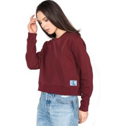 Calvin Klein Bluza Czerwony. Czerwone bluzy damskie Calvin Klein, l, bez wzorów, z bawełny, bez rękawów, bez kaptura. Za 447,95 zł.