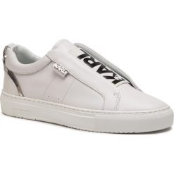 Sneakersy KARL LAGERFELD - KL51015 White Lthr W/Silver. Białe sneakersy męskie marki KARL LAGERFELD, na co dzień, bez wzorów, ze skóry, eleganckie, bez zapięcia. Za 839,00 zł.