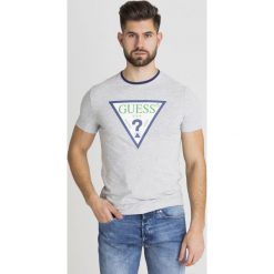T-SHIRT GUESS CLUB. Szare t-shirty męskie Guess, xl, z nadrukiem, z elastanu, z okrągłym kołnierzem. Za 118,30 zł.