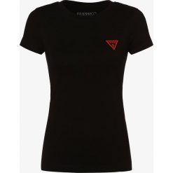 Guess Jeans - T-shirt damski, czarny. Czarne t-shirty damskie Guess Jeans, xs, z nadrukiem, z bawełny, bez kołnierzyka. Za 139,95 zł.