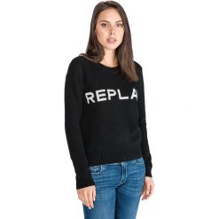 Replay Sweter Czarny. Czarne bluzy damskie Replay, xs, bez wzorów, z wełny, bez rękawów, bez kaptura. Za 516,95 zł.
