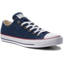 Trampki CONVERSE - Ctas Ox 161489C Dark Blue/Natural Ivory/White. Niebieskie półbuty damskie Converse, bez wzorów, z gumy, bez zapięcia. W wyprzedaży za 219,00 zł.