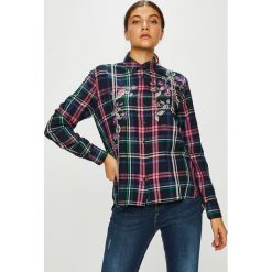 Pepe Jeans - Koszula Sonia. Szare koszule damskie w kratkę marki Pepe Jeans, s, z bawełny, klasyczne, z klasycznym kołnierzykiem, z długim rękawem. Za 319,90 zł.