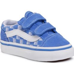 Tenisówki VANS - Old Skool V VN0A38JN0KK1 (Racers Edge) Blue/Tr Wht. Niebieskie półbuty dziewczęce Vans, bez wzorów, ze skóry, na rzepy. Za 169,00 zł.