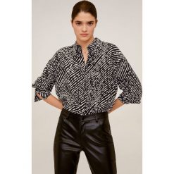 Mango - Koszula Elea6. Czarne bluzki damskie Mango, na co dzień, s, bez wzorów, z wiskozy, eleganckie, z klasycznym kołnierzykiem, z długim rękawem. Za 139,90 zł.