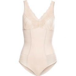 Body shape Level 2 bonprix cielisty. Brązowe body damskie bonprix, w paski, z tkaniny. Za 109,99 zł.