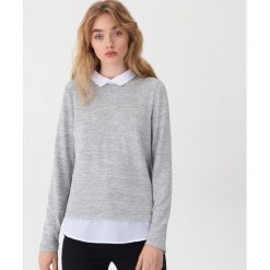 Sweter z kołnierzykiem - Jasny szary. Szare swetry damskie House, s, bez wzorów, bez rękawów, bez kaptura. Za 69,99 zł.