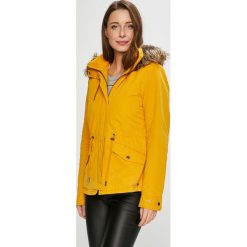 Only - Parka. Żółte kurtki damskie ONLY, s, bez wzorów, z poliesteru, krótkie, z kapturem. W wyprzedaży za 119,90 zł.