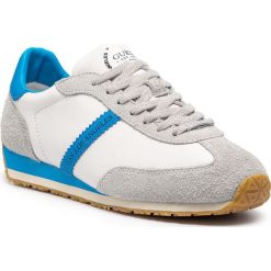 Sneakersy GUESS - Glorym FM6GLR LEA12 BLUE. Niebieskie sneakersy męskie Guess, na co dzień, z aplikacjami, z zamszu, eleganckie, bez zapięcia. Za 439,00 zł.