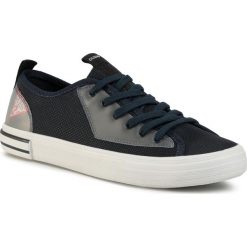 Tenisówki GUESS - Nettuno Low FM6NTL FAB12 BLUE. Niebieskie półbuty męskie Guess, na co dzień, z aplikacjami, z gumy, bez zapięcia. Za 469,00 zł.