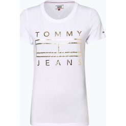 Tommy Jeans - T-shirt damski, czarny. Czarne t-shirty damskie marki Tommy Jeans, m, bez wzorów, z bawełny, bez kołnierzyka. Za 179,95 zł.