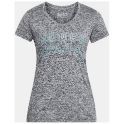 Bluzki damskie: Under Armour Koszulka damska Tech Graphic Twist SSV szara r. L (1309898-001)